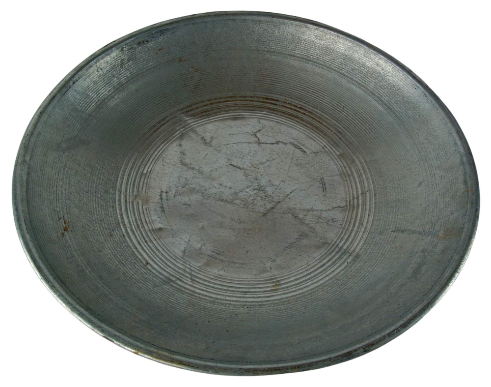 Pflanzschale silber aus Metall - Gartendekoration